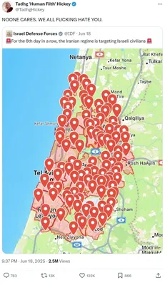 Documented social media post with permanent archive. Perma.cc: https://perma.cc/WBY7-3RF8. Categories: belittling_israeli_suffering,  general_hate,  inflammatory_language,  mockery