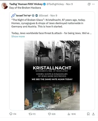 Documented social media post with permanent archive. Perma.cc: https://perma.cc/J5MF-L4U5. Categories: antisemitism_denial,  bad_faith_arguments,  decontextualization,  disinformation,  false_equivalence,  historical_revisionism,  holocaust_trivialization,  media,  pending_classification